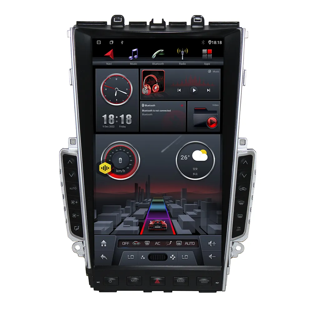 XYstar Radio mobil layar sentuh vertikal, Radio mobil Dvd Video layar sentuh 13.6 inci Android untuk Infiniti Q50 Q50L Q60S 2012-2019