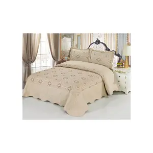 Hot Style Hotel Microfiber Quilt With Pillow 3 pcs Bedspread Set Living Room