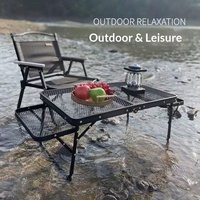 Ensemble table et chaises pliantes rectangulaires en aluminium, légères, imperméables et robustes, pour le camping et les pique-niques en plein air