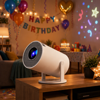 Mini projecteur HY300Pro+ Android 14 720P 170 ANSI, projecteur de cinéma maison portable, cadeau de Noël pour le divertissement familial