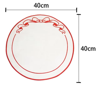 Sets de table carrés brodés atmosphère de Noël de luxe personnalisés ensemble de serviettes écologiques réutilisables isolées à l'huile