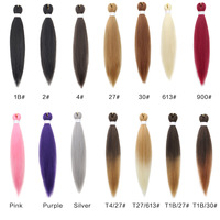Cheveux synthétiques en soie haute température EZ Braids 20 pouces, couleur dégradée, faciles à tresser, pour dreadlocks africaines, double tressage à la machine