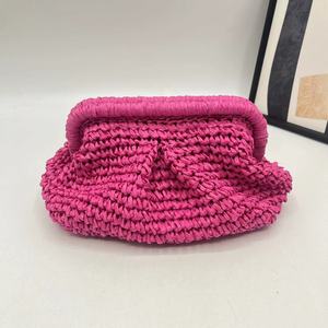 Borsa a Tracolla Estiva da Spiaggia per <span class=keywords><strong>Donna</strong></span>, Pochette in Paglia Intrecciata con Design a Sacchetto - Product Image 5