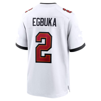Tampa Bay # 2 Egbuka # 6 Mayfield # 12 Maillot de football Brady brodé blanc et rouge, chemise de sport à manches courtes pour joueur