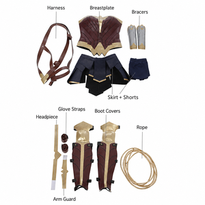 Disfraz de <span class=keywords><strong>Mujer</strong></span> <span class=keywords><strong>Maravilla</strong></span> para <span class=keywords><strong>Mujer</strong></span>, Conjunto Completo, Disfraz de Superhéroe para Halloween, Traje de Diana Prince para Juego de Roles - Product Image 6