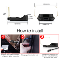 Alat Diagnostik Mobil Layar HUD Elektronik GPS C2 Terbaru, Pengukur Kecepatan, TPMS, OBD2, dan Navigasi GPS