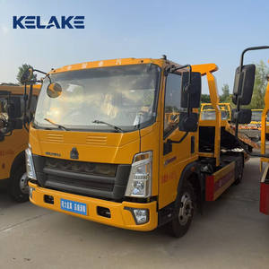 Camion de remorquage à plateau surélevé double pont Howo 2 voitures, personnalisé pour le dépannage de véhicules, à vendre - Product Image 1