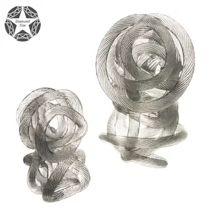 Diamond Star modern home handmade rope articoli decorativi in vetro