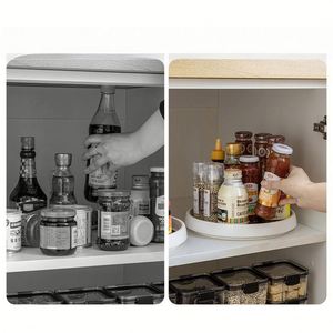 Kitchen Condiment Rack Can Rotate Condiment, Salt, Sauce and Vinegar Turntable Table Organizer Box Storage Rack - Product Image 4