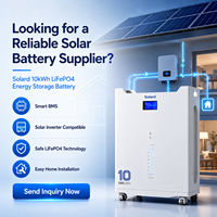 Batería Solar Apilable LiFePO4 de 10kWh para Apartamentos, de Grado Industrial, Carcasa Reforzada, Bajo Costo, Fuera de la Red