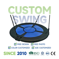 Zoshine Çocuklar İçin Ayarlanabilir İplerle Disk Salıncak Koltuğu, Açık Hava Oyun Alanı, Arka Bahçe Ağaç Salıncağı için Ağır Hizmet Tipi Yuvarlak Ağ Salıncağı