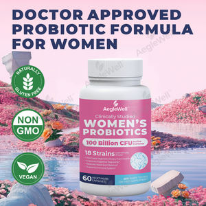 OEM ODM aeglwell probiotici e prebiotici capsule con vitamina C e mirtillo per le donne - Product Image 2