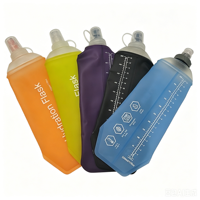 Gourde souple pliable en TPU pour la course à pied, bouteille d'eau souple et pliable pour sac d'hydratation, cyclisme, marathon, course à pied