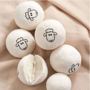 Bolas para secadora de lana sin crueldad <span class=keywords><strong>Aldi</strong></span> hechas a mano para reducir las arrugas de la ropa reemplaza las hojas de secadora bolas de secado de ropa de lana - Product Image 2