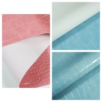 Cuir synthétique PVC coloré imperméable à motif crocodile, directement de l'usine, pour bagages et décoration intérieure YZ-358 Y