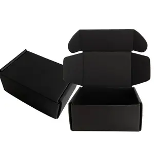 Einzigartiges Design benutzer definierte schwarze Versand verpackung für Unterwäsche, Schuhe, Geschenk benutzer definierte Wellpappe schachteln