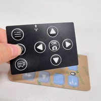 Autocollant personnalisé en PET polycarbonate à forte adhérence pour panneau de commande de bouton de commutation électronique d'ordinateur
