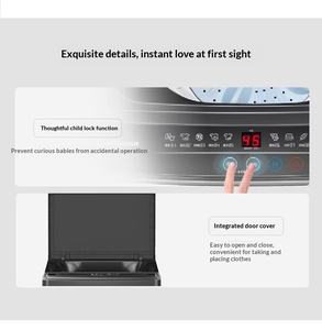 Lavadora <span class=keywords><strong>Hisense</strong></span> HB90DC30 con Pulsador, Totalmente Automática, 9 kg, para Uso Doméstico, Apartamentos de Alquiler, Dormitorios, 1 Estrella de Eficiencia Energética - Product Image 6