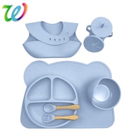 Vente en gros de nouveaux sets de table personnalisés en silicone pour bébés et enfants pour table à manger et chaises hautes