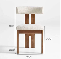 Chaise de Salle à Manger en Bois Massif Rembourrée en Tissu, Design Nordique, Personnalisée, de Luxe, pour Hôtels et Restaurants (Vente en Gros)