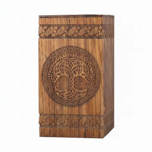 Urnas de cremación de madera modernas de Venta caliente, urnas decorativas para entierro funerario hechas a mano para hombre y mujer a bajo precio - Product Image 1