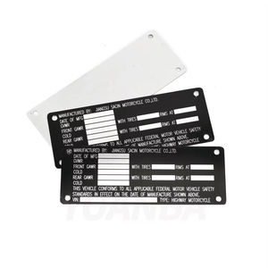 Op maat gemaakte, geëtste, zwart geëtste aluminium naamplaatjes, metalen borden, logo's, identificatieplaten - Product Image 1