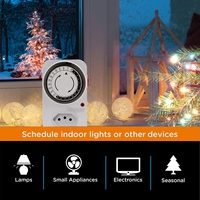 Temporizador Mecánico de Cocina de Plástico de 15 Minutos, Interruptor de Retardo de Tiempo de 220v, Enchufe Temporizador Eléctrico