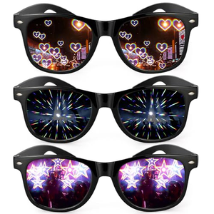 Lunettes de soleil à effet prisme 3D ultime pour fêtes, célébrations du Nouvel An, spectacles de lumière, lunettes de diffraction, EDM Rainbow Factory - Product Image 1
