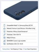Funda de Silicona Líquida para Teléfono Samsung A27 A57 A37 A17 A16 A15 A14 S26 S25, Funda Protectora de Silicona Suave, OEM