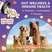 Friandises à mâcher probiotiques pour chiens pour la santé intestinale et le soutien immunitaire, absorption rapide - 2,2 g/pc, toutes les générations