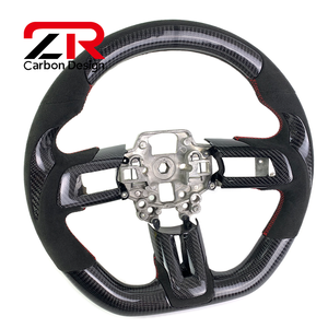 Volant sport en fibre de carbone et daim pour Ford <span class=keywords><strong>Mustang</strong></span> GT500 GT350 S550 2015-2023 5.0L GT <span class=keywords><strong>V8</strong></span> 350 500 Shelby - Product Image 5