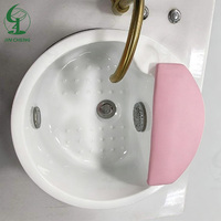 Jincheng Mobilier de salon de manucure sans tuyau Massage relaxant rose de luxe Spa des pieds Chaise de thérapie des pieds sans bol