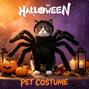 <strong>Halloween</strong> Spider Cat Costume Wholesale 8Leg Giant Spooky Funny Pet Coat Cosplay <strong>Outfit</strong> for Cats Small <strong>Dogs</strong> OEM Custom Logo Bulk - Product Image 2