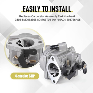 Carburateur 3303-8M0053668 pour moteur Mercruiser Quicksilver 4 temps 6HP pour bateau - Product Image 4