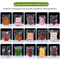 Sacs en plastique transparents en PA pour aliments, emballage sous vide co-extrudé en nylon pour salades, sucettes, aliments pour bébés, chewing-gums, chips de pommes de terre, pizzas