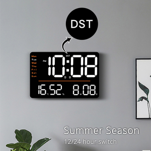 Horloge murale numérique multifonctionnelle nouvelle arrivée <span class=keywords><strong>2023</strong></span>, grand écran, double alarme, horloge numérique de salon, horloge de table intelligente - Product Image 3