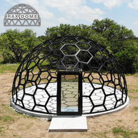 Dôme géodésique en verre RAXDOME pour glamping, maison préfabriquée, demi-sphères pour chambre étoilée
