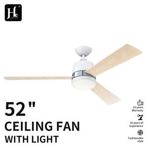 Ventilateur de plafond LED 52 pouces avec lumière, 3 pales, 6 vitesses, télécommande, design moderne, profil bas, moteur DC, fonctionnement silencieux, construction en fer - Product Image 5