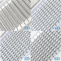 Haute qualité Premade PBT Fiber Volume cils Extension 12mm tige courte Base plate ventilateur cils individuels faux cils