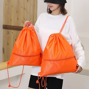 Promocional personalizado impermeable 210D 420D 500D poliéster cordón mochilas bolsa gimnasio mochila con logotipo - Product Image 4