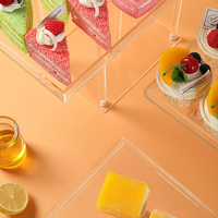 Présentoir en acrylique transparent personnalisé pour pâtisserie, fruits et desserts, rehausseurs de buffet
