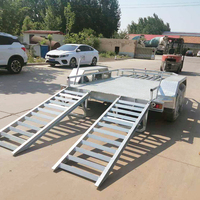 Semi-remorque utilitaire pour le transport de voitures, à double essieu, avec rampe de chargement galvanisée, capacité de charge de 3500 kg