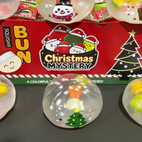 Jouet Squishy Géant Surprise de Noël, Jouet à Presser à Remontée Lente, Jouet Sensoriel Anti-Stress pour Enfants et Adultes
