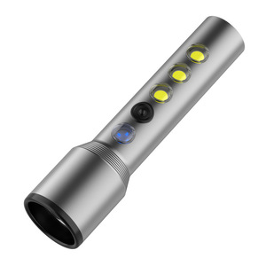 Led <b>Flashlight</b> <b>Rechargeable</b> Aluminum Alloy With Side Light For Camping High Brightness Fixed Focus - Product Image 1