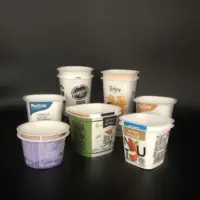 Envase de plástico personalizado para tazas de Yogurt, pasta de nueces, bote para Yogurt