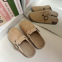 Chaussures d'été légères à bout ouvert pour femmes, à semelle épaisse, style mule Baotou, pour personnes pressées