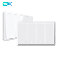 Interrupteur intelligent Wi-Fi Matter à bouton-poussoir 1 à 4 gangs, sans fil neutre, compatible HomeKit, commande vocale, fonctionne avec Tuya, Alexa, Google Home