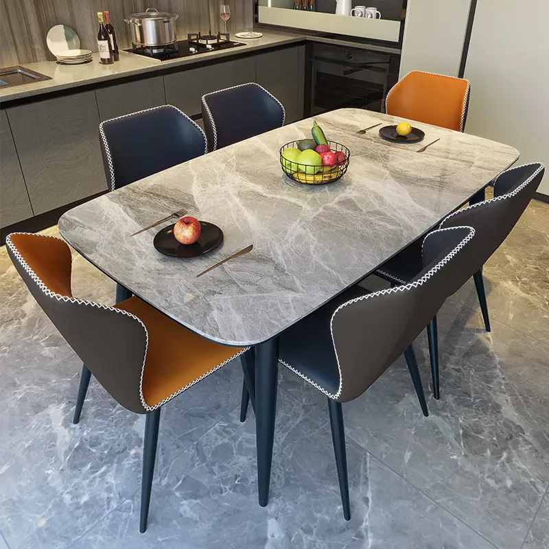 Ensemble de table à manger moderne avec 4 chaises meilleur vendeur produit de style pour meubles de salle à manger