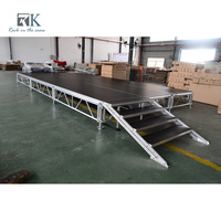 Étape en aluminium d'utilisation extérieure élevée de 6m * 3m * 1m avec 1 escalier réglé de 4 étapes