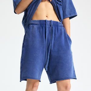 กางเกงขาสั้นสไตล์วินเทจสำหรับผู้ชายชุดสตรีทแวร์ผ้าคอตตอน100% 420 GSM โลโก้ได้ตามต้องการฤดูร้อน - Product Image 4